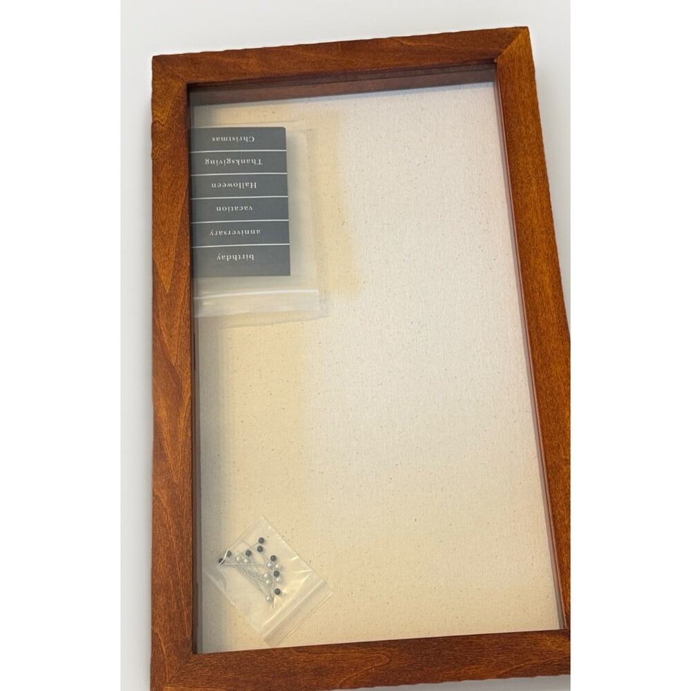 Pottery Barn Shadow Box Frame Deep Display Memorabilia Case 11x18” Mahogany